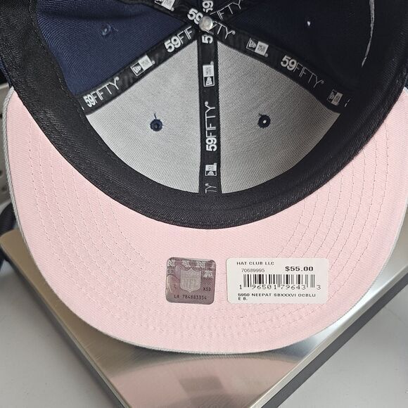 Hat Club Size 8 Patriots NFL Pinky Collection Pink Bottom NOS Super Bowl 36‎ - Picture 9 of 12
